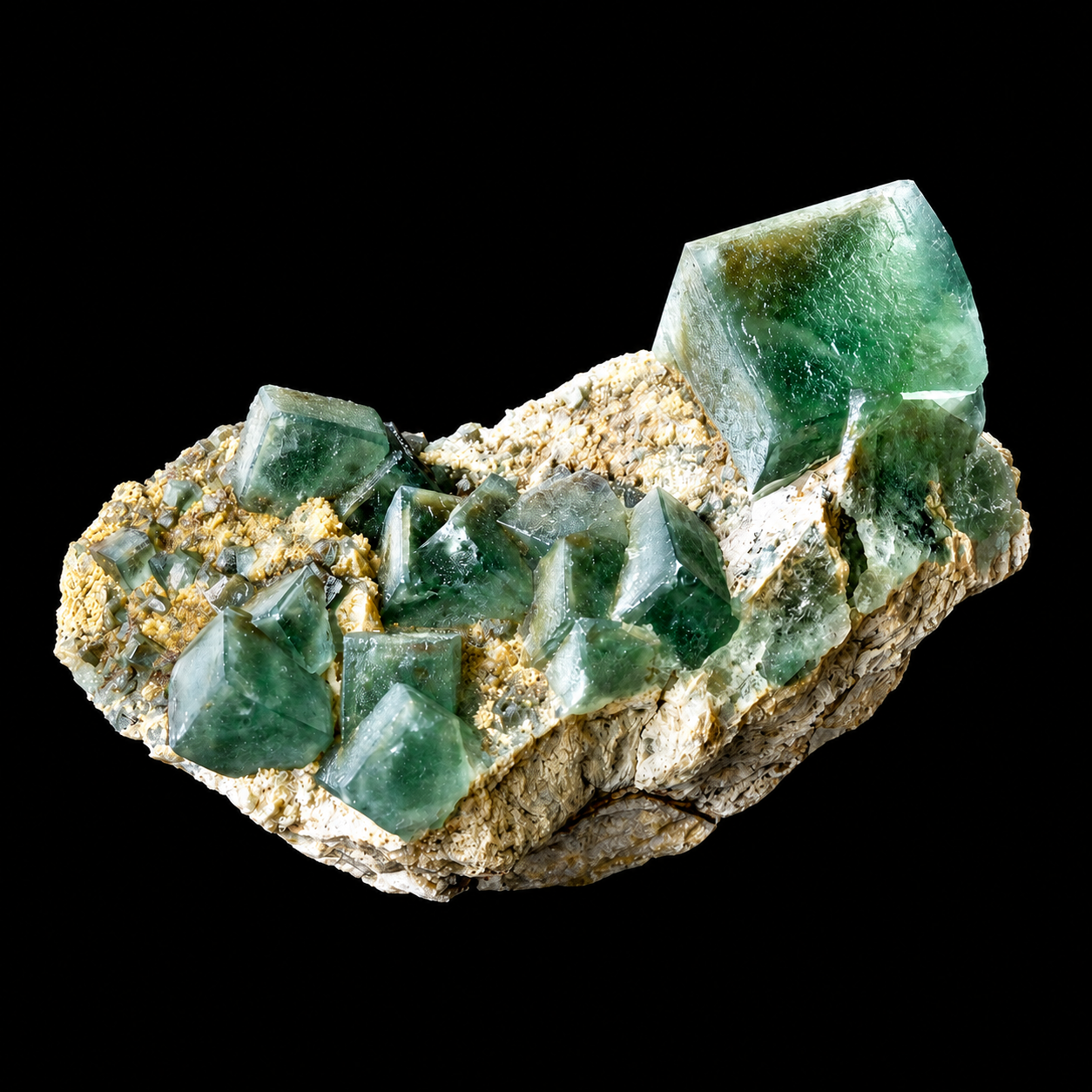 Green Fluorite on Matrix from Kharan, Pakistan