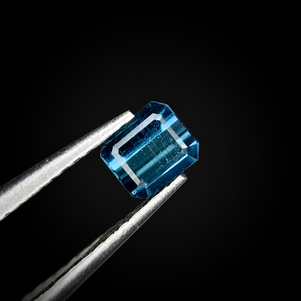 0.30 ct Blue Tourmaline Cut Gemstone from Paprook, Afghanistan