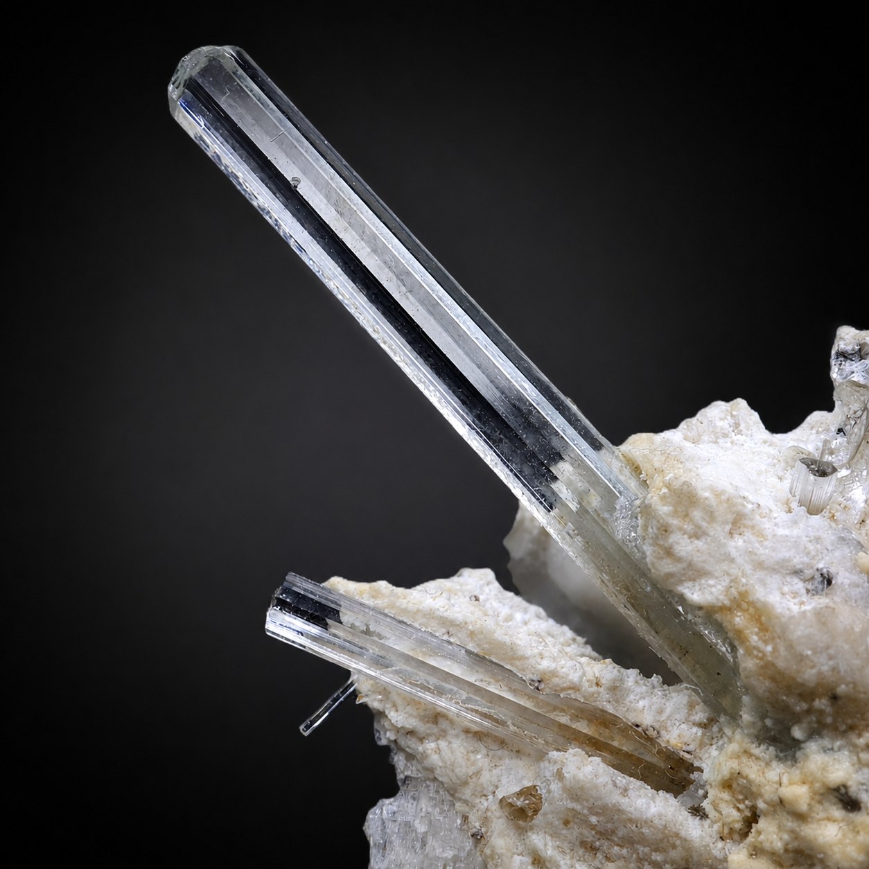 Aquamarine with Spessartine & Schorl from Skardu, Pakistan