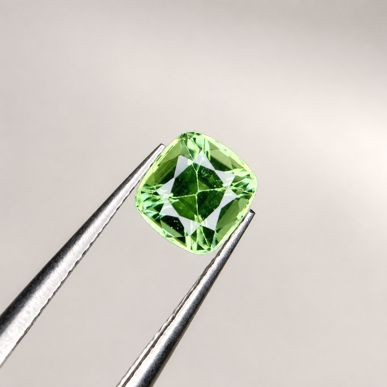 1.35 ct Eye-Clean Green Tourmaline Gemstone from Kunar, Afghanistan