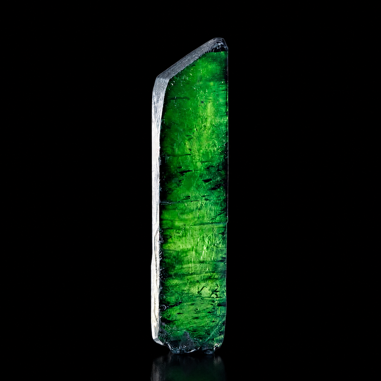 Intense Green Vivianite Crystal from Roșia Poieni Mine, Romania