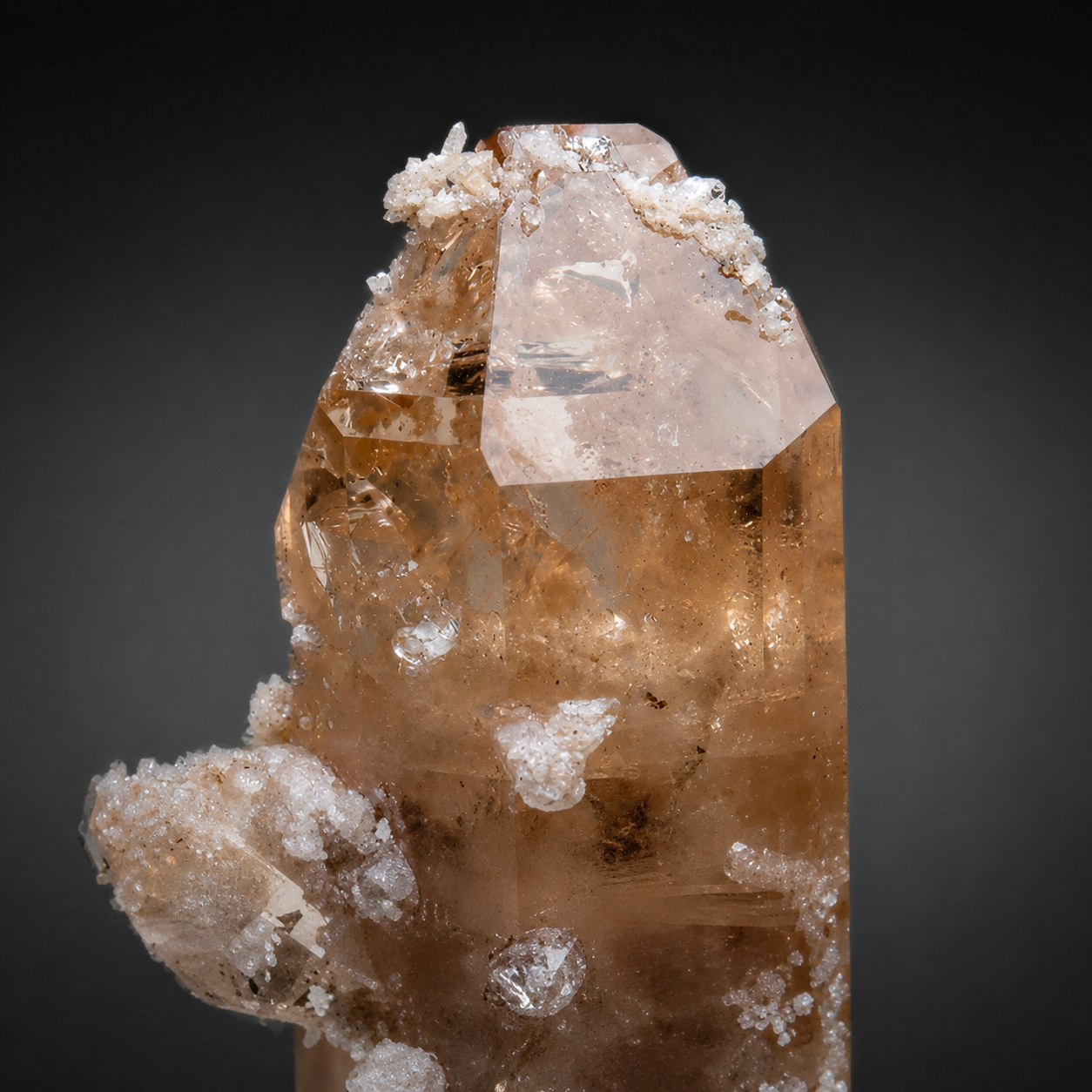 Lustrous Brown Topaz Crystal from Thomas Range, Utah