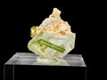 Green Tourmaline Elbaite with Quartz on Matrix