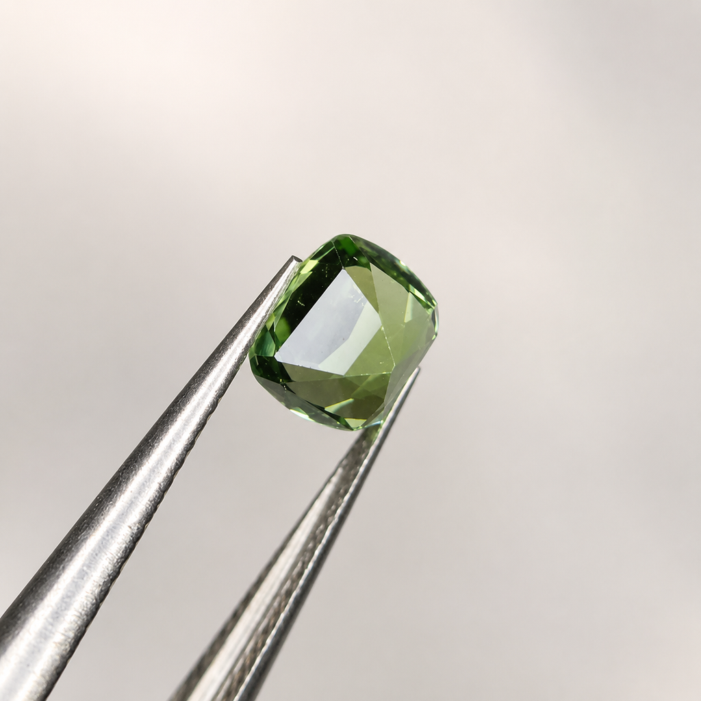 1.35 ct Eye-Clean Green Tourmaline Gemstone from Kunar, Afghanistan