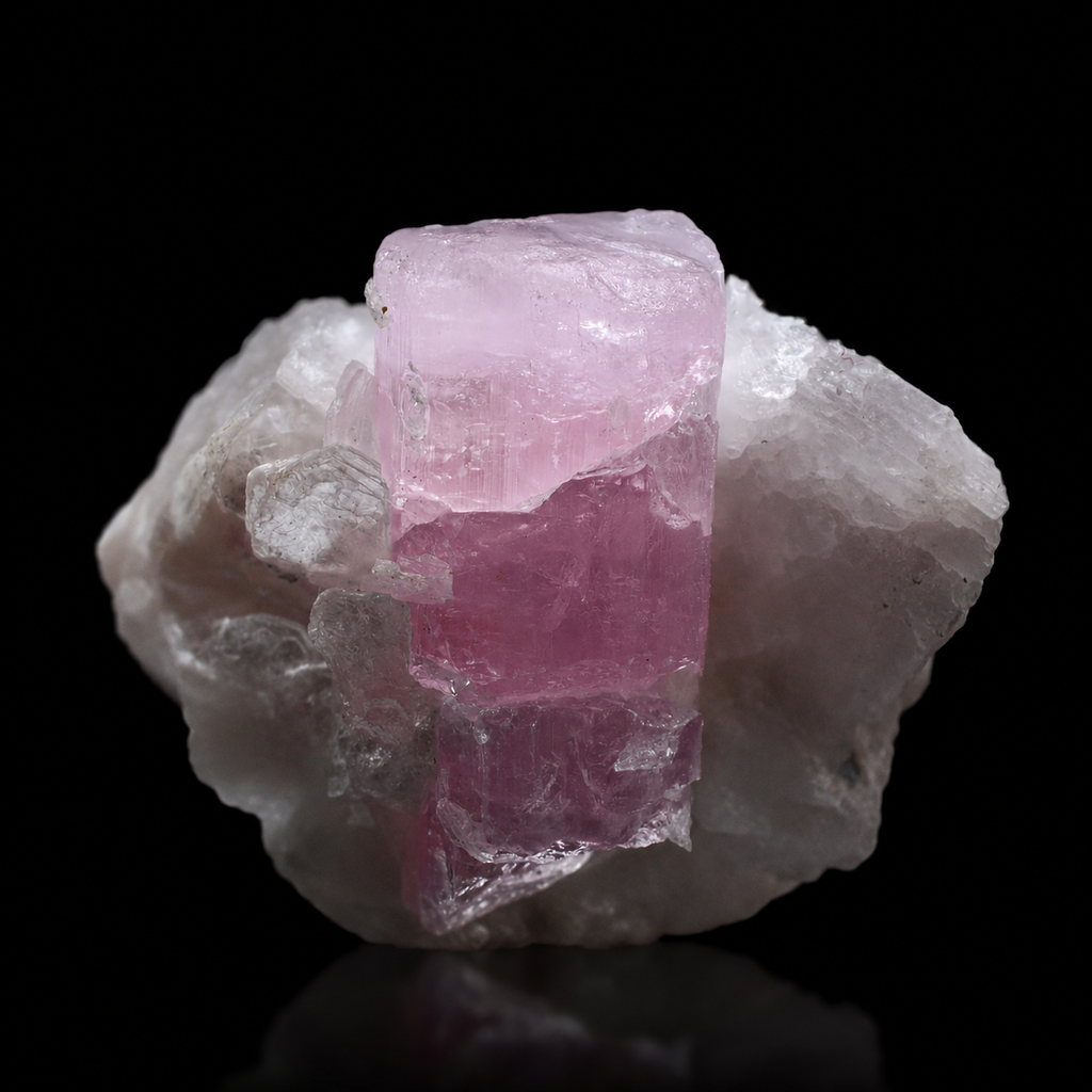 Pink Tourmaline on Mica from Paprok, Afghanistan