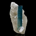 Indicolite Tourmaline with Quartz from Kunar, Afghanistan