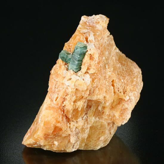 Blue-Green Fluorapatite on Calcite from Lake Baikal, Russia