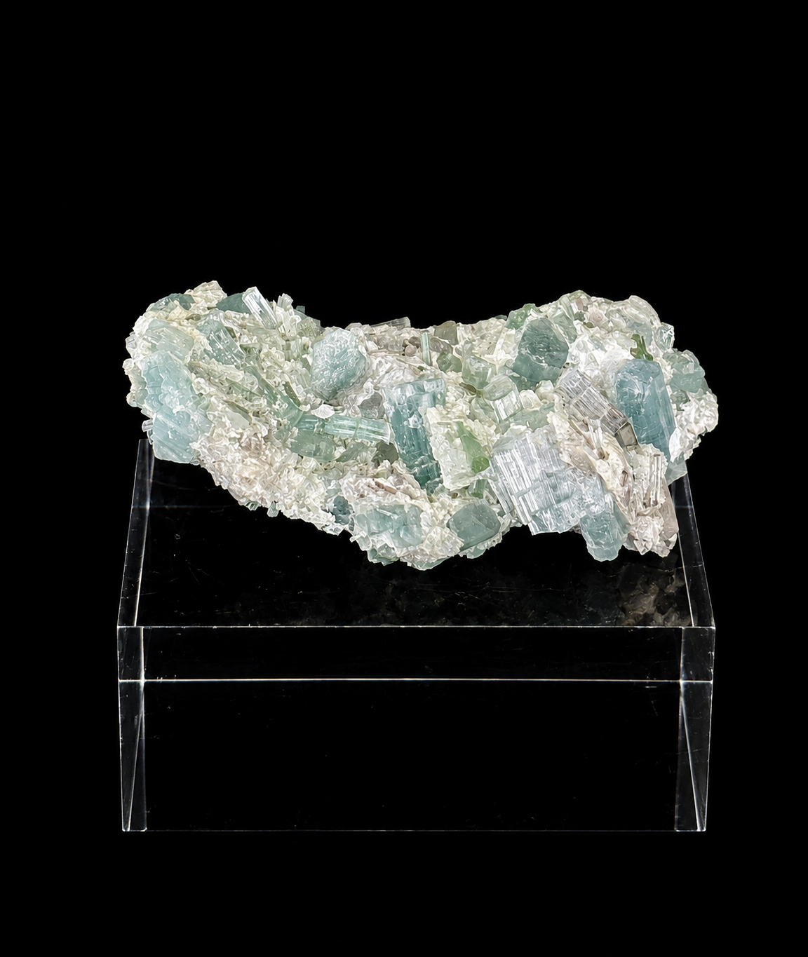 Blue-Green Tourmaline on Matrix Specimen | Afghanistan Crystal Display (5.5 cm)