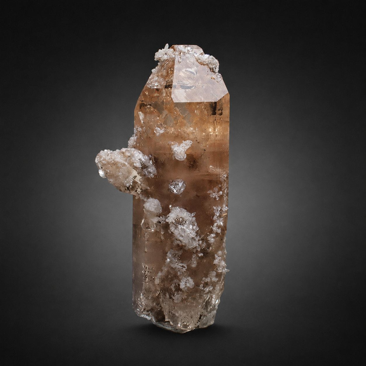 Lustrous Brown Topaz Crystal from Thomas Range, Utah