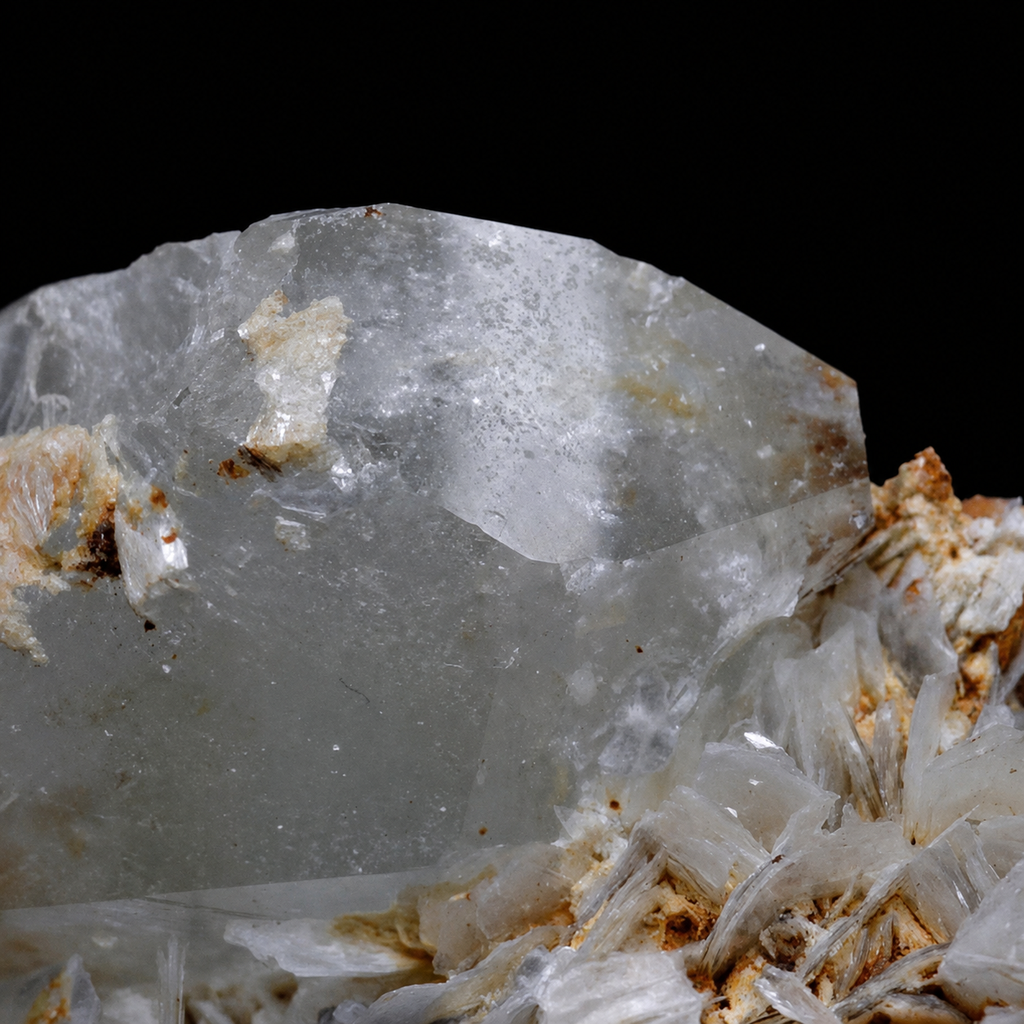 Tabular Aquamarine with Muscovite from Pingwu Mine, China